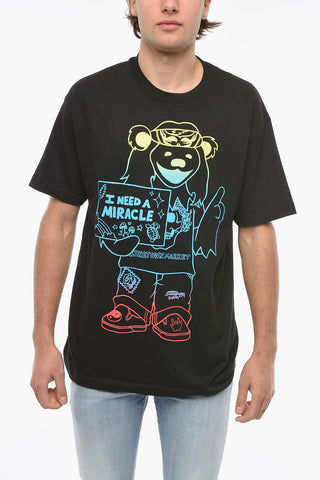 T-Shirt Girocollo Stampata sul Fronte