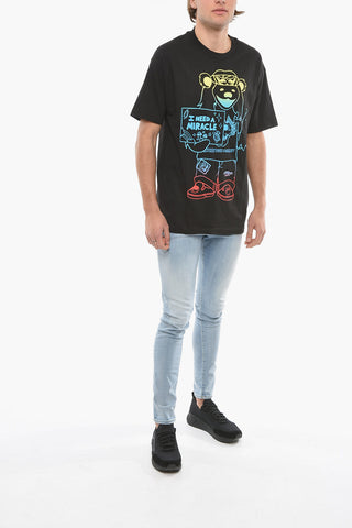 T-Shirt Girocollo Stampata sul Fronte