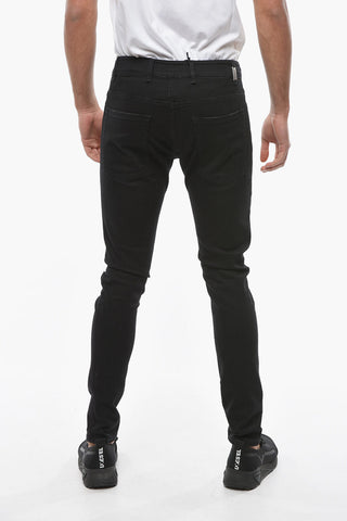 Jeans Slim Fit con Strappi 14cm 
