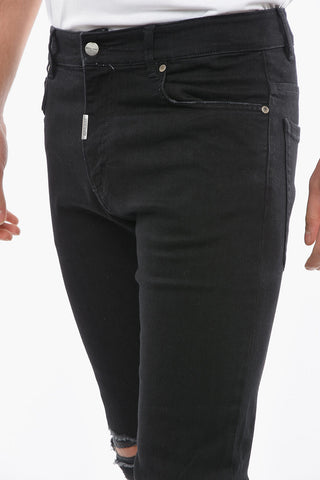 Jeans Slim Fit con Strappi 14cm 