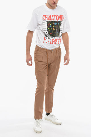 Pantaloni a 1 Pince con Elastico in Vita
