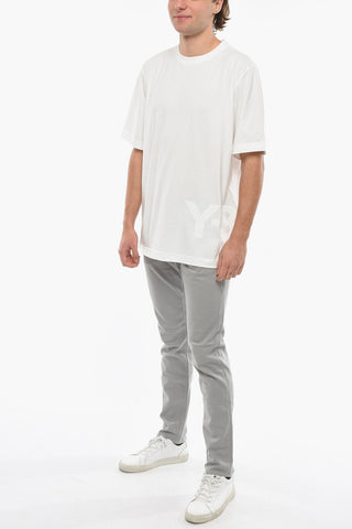 Y-3 YOHJI YAMAMOTO T-shirt Girocollo CH1 a Tinta Unita in Cotone