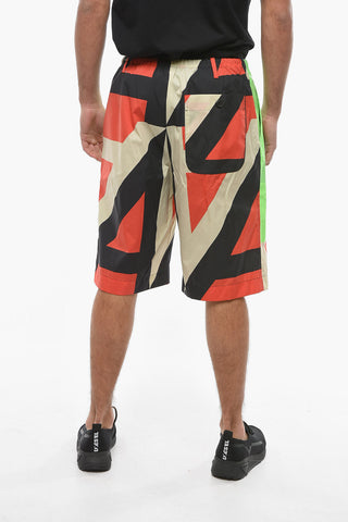 Laces Contrasting Multicolor Shorts