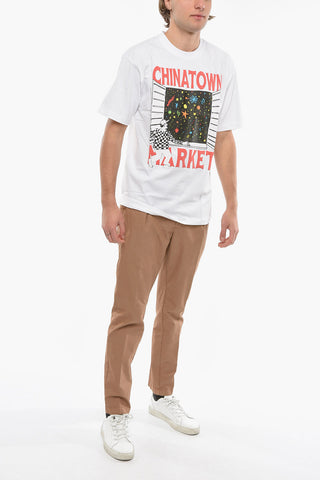 Front Printed Crew-neck WINDOW T-Shirt