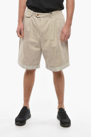 NICK FOUQUET Double-Pleat Cotton Shorts