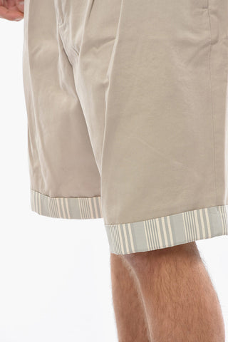 NICK FOUQUET Double-Pleat Cotton Shorts