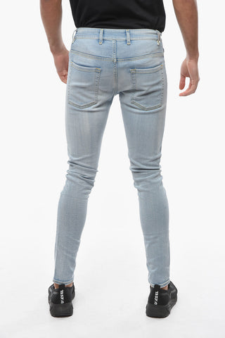 Stretch Denim Slim Fit Jeans 14cm