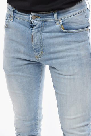 Stretch Denim Slim Fit Jeans 14cm