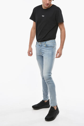 Stretch Denim Slim Fit Jeans 14cm