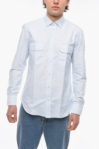 Awning Striped Shirt with Double Breast Pocket