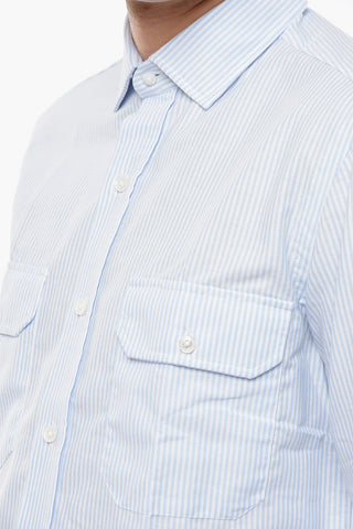 Awning Striped Shirt with Double Breast Pocket