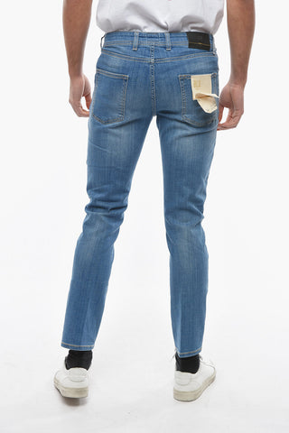 BLU 5 Pockets Jeand with Golden-Button 17cm