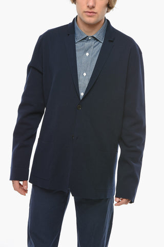 2-Button Cotton Blazer with Patch Pockets