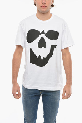 HOMME PLUS Skull Printed Crew-Neck T-shirt