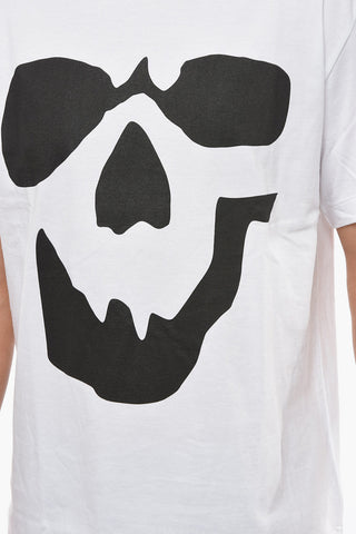 HOMME PLUS Skull Printed Crew-Neck T-shirt