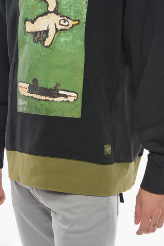 VAULT NIGEL CABOURN Contrasting Edges Crew-Neck Sweatshirt