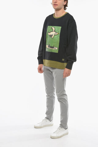 VAULT NIGEL CABOURN Contrasting Edges Crew-Neck Sweatshirt