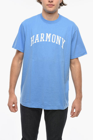 Crew-neck UNIVERSITY T-Shirt with Contrasting Logo Print