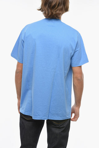 Crew-neck UNIVERSITY T-Shirt with Contrasting Logo Print