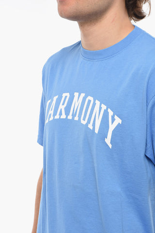 Crew-neck UNIVERSITY T-Shirt with Contrasting Logo Print