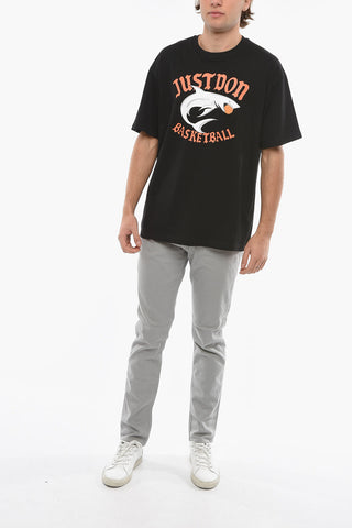 T-Shirt Girocollo Stampata sul Fronte