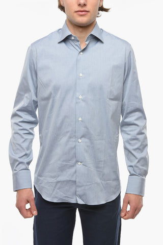Camicia a Tinta Unita con Collo Francese