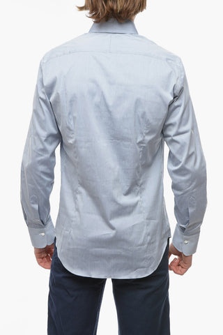 Camicia a Tinta Unita con Collo Francese