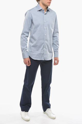 Camicia a Tinta Unita con Collo Francese