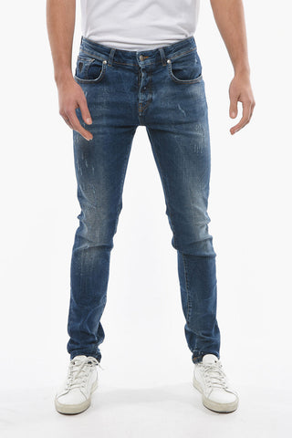 Jeans Regular Fit Effetto Vintage 15,5cm
