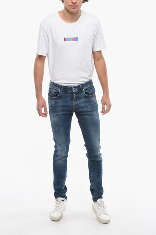 Jeans Regular Fit Effetto Vintage 15,5cm