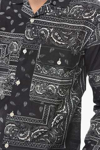 Camicia Casual a Fantasia Paisley in Cotone e Seta