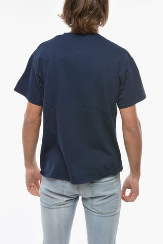 Contrasting Printed Crew-Neck T-shirt