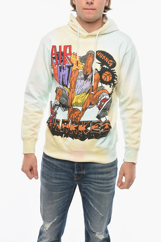 Maxi Printed Tie dye Effect Hoodie