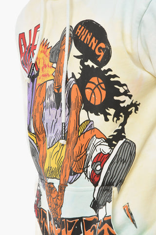 Maxi Printed Tie dye Effect Hoodie