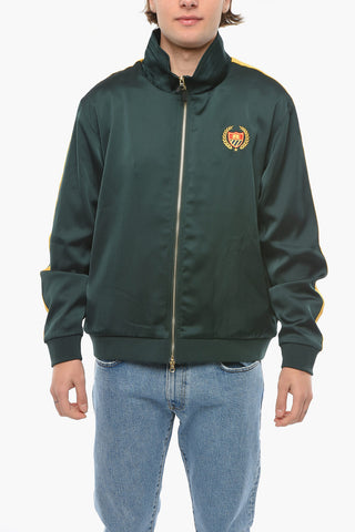 Satin Mock Neck Sweatshirt ACADEMY with Contrasting Side Bands