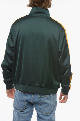 Satin Mock Neck Sweatshirt ACADEMY with Contrasting Side Bands
