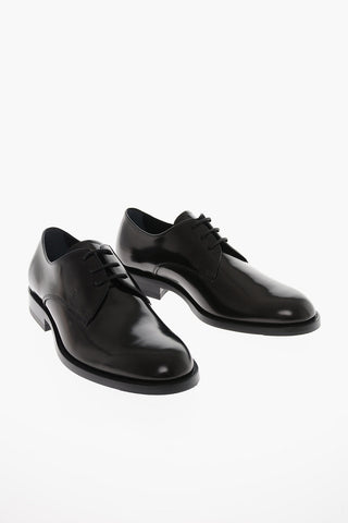 Brushed Leather Lace-up Derby Shoes