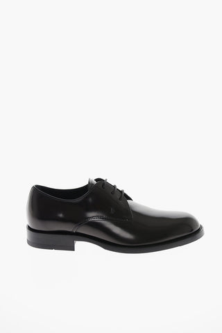 Brushed Leather Lace-up Derby Shoes