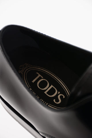 Brushed Leather Lace-up Derby Shoes