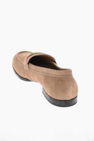 Mocassini in Suede con Piastrina Logata