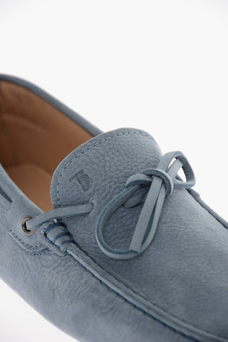 Suede Boat Loafers with Bow