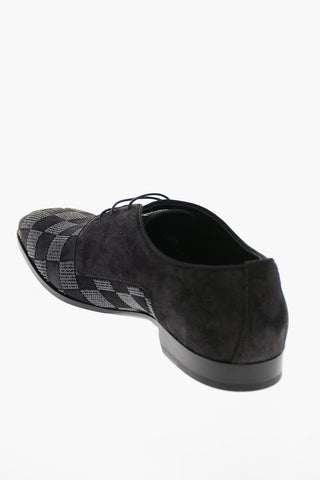 Suede STEFAN Derby Shoes with Rhinestones