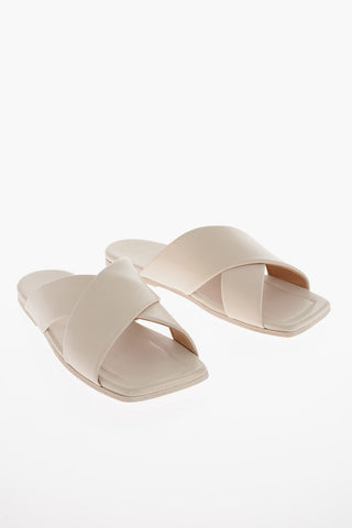 Cuir Sole Criss Cross Leather Sandals