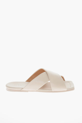 Cuir Sole Criss Cross Leather Sandals