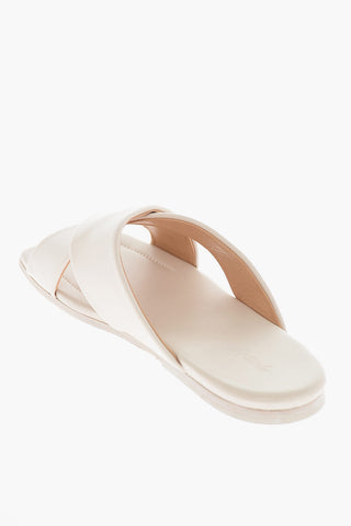 Cuir Sole Criss Cross Leather Sandals