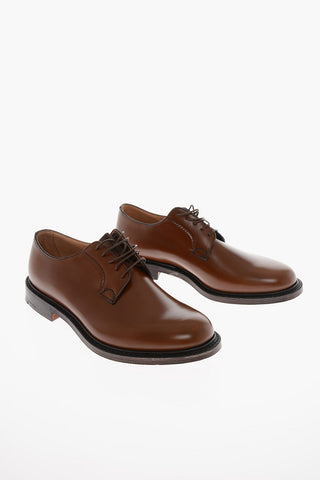 Brushed Leather SHANNON Lace-up Derby Shoes