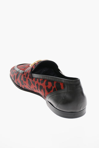 Mocassini ARIOSTO in Cavallino Animalier con Monogram in Metallo