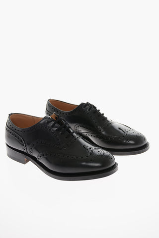 Brushed Leather RAMSDEN Brogue Derby Shoes