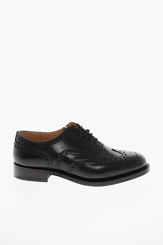 Brushed Leather RAMSDEN Brogue Derby Shoes