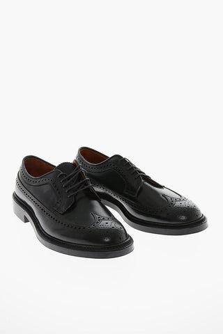 Cuir Sole Leather Brogue Derby Shoes